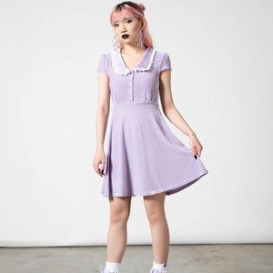 Killstar Every Mourning Collar Dress (Pastel Lilac)